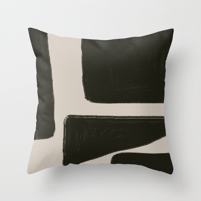 Black Geometric Shapes  Throw Pillow Gallery Image 6