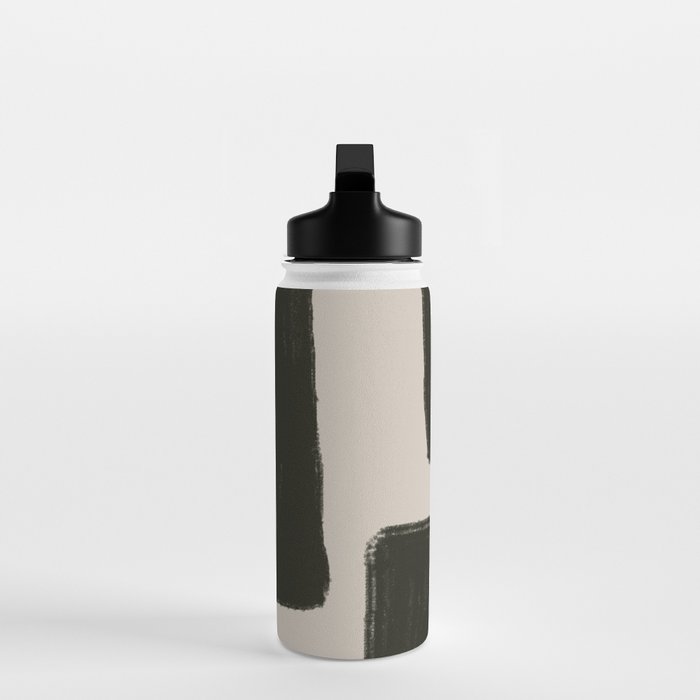 Black Geometric Shapes  Water Bottle Gallery Image 3