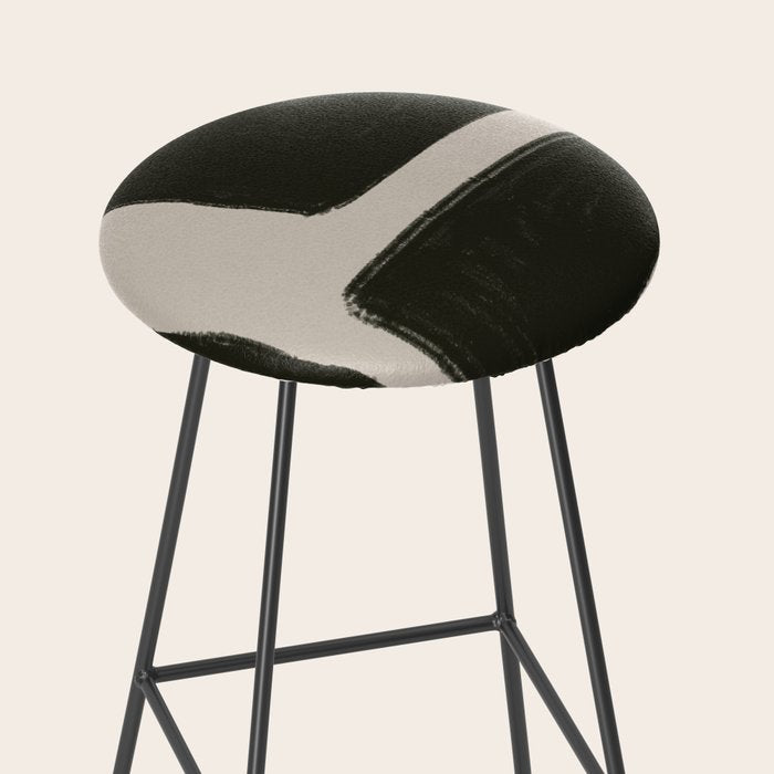 Black Geometric Shapes  Stool Gallery Image 2