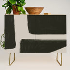 Black Geometric Shapes  Credenza Gallery Image 1