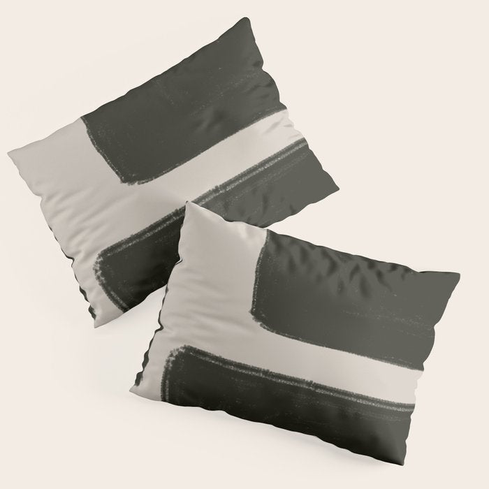Black Geometric Shapes  Pillow Sham Gallery Image 1