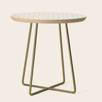 Simple Linear Geometry in Cream Side Table Gallery Image 1