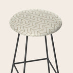 Simple Linear Geometry in Cream Stool Gallery Image 2