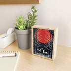 Red Moon Deer Pair Mini Art Print Gallery Image 2