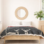 Red Moon Deer Pair Duvet Cover Gallery Image 3