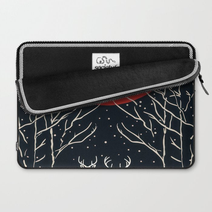Red Moon Deer Pair Laptop Sleeve Gallery Image 2