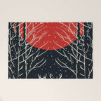 Red Moon Deer Pair Welcome Mat Gallery Image 1