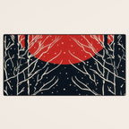 Red Moon Deer Pair Desk Mat Gallery Image 3