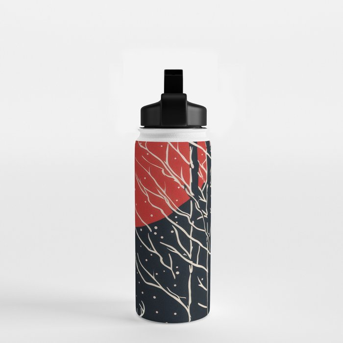 Red Moon Deer Pair Water Bottle Gallery Image 2