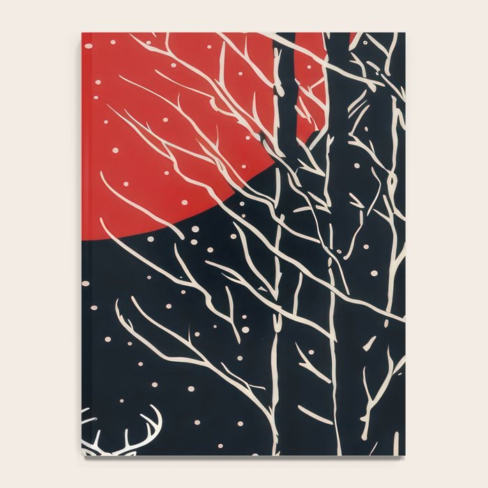 Red Moon Deer Pair Notebook Gallery Image 4