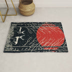 Red Moon Deer Pair Rug Gallery Image 1