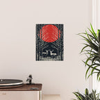 Red Moon Deer Pair Poster Gallery Image 2