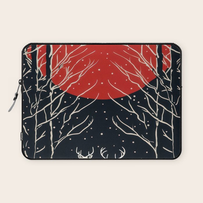 Red Moon Deer Pair Laptop Sleeve Gallery Image 1