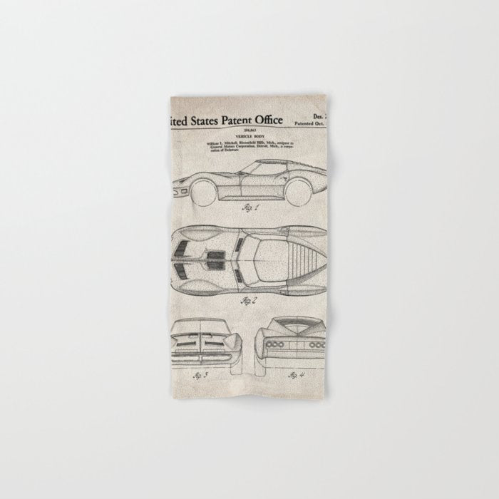 Classic Car Patent - American Car Art - Antique Towels Gallery Image 1