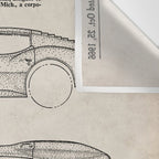 Classic Car Patent - American Car Art - Antique Wall Tapestry Gallery Image 3