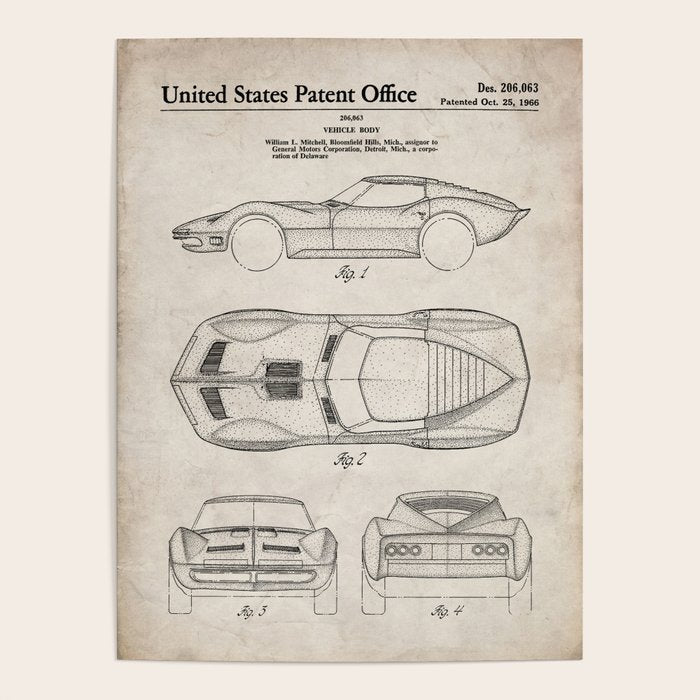 Classic Car Patent - American Car Art - Antique Poster Gallery Image 4