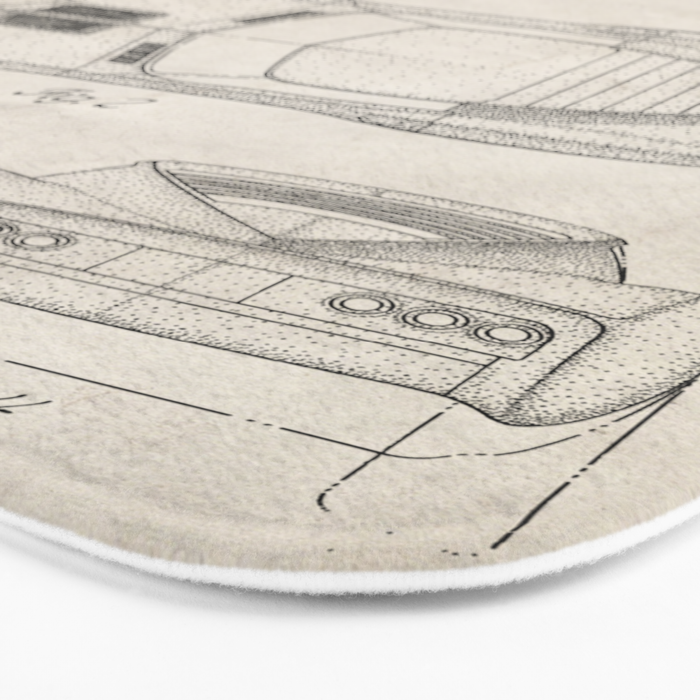 Classic Car Patent - American Car Art - Antique Bath Mat Gallery Image 3