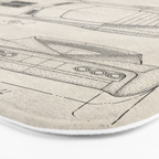 Classic Car Patent - American Car Art - Antique Bath Mat Gallery Image 3
