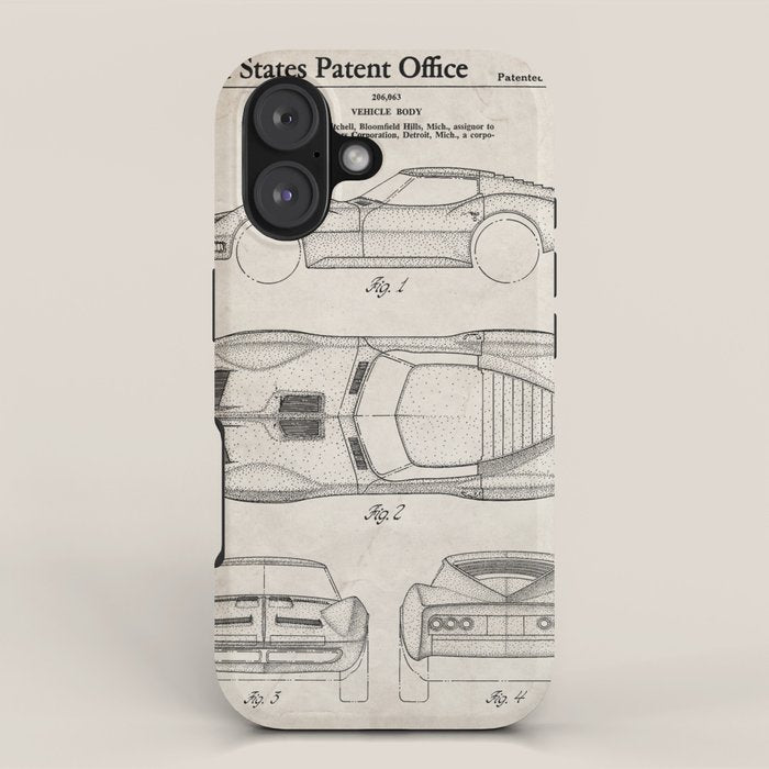 Classic Car Patent - American Car Art - Antique iPhone Case Gallery Image 1