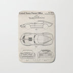 Classic Car Patent - American Car Art - Antique Bath Mat Gallery Image 1