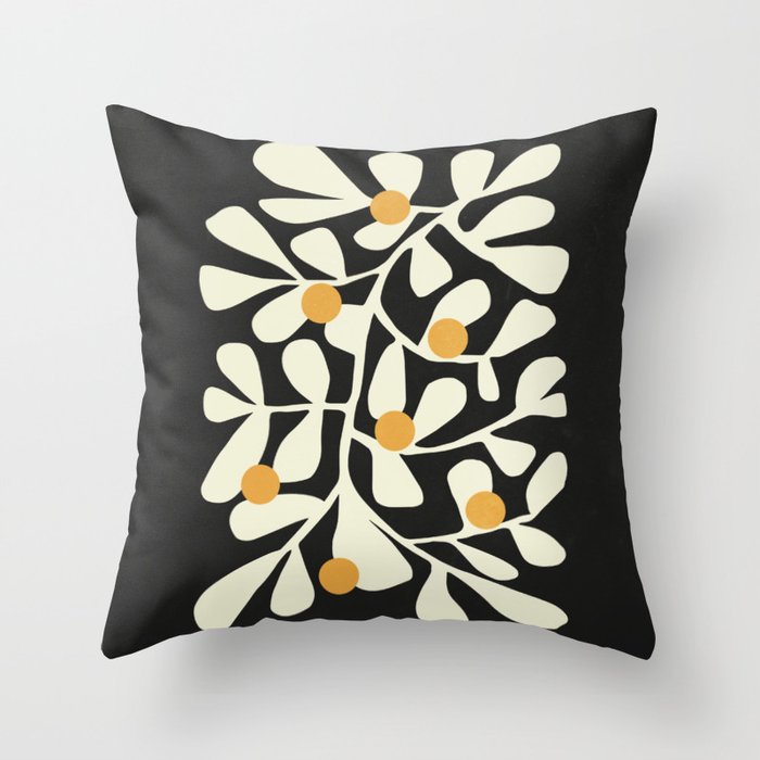 Summer Bloom: Matisse Night Edition Throw Pillow Gallery Image 1