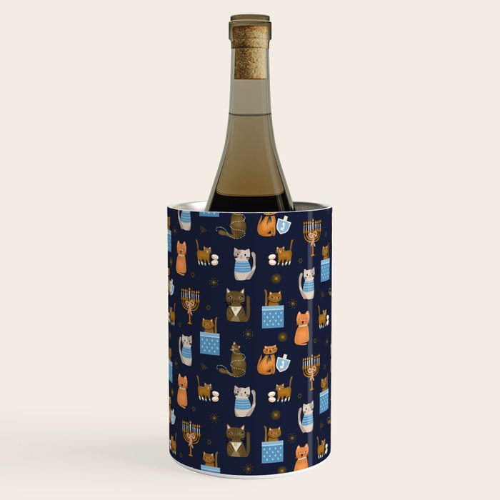 Hanukkah Cats Wine Chiller Gallery Image 3
