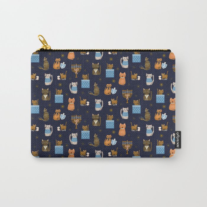 Hanukkah Cats Carry All Pouch Gallery Image 1
