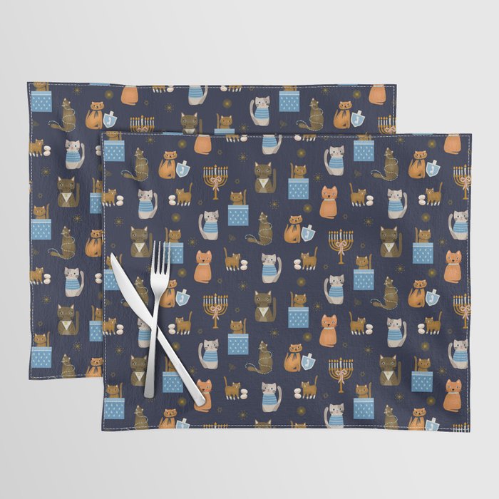 Hanukkah Cats Placemat Gallery Image 1