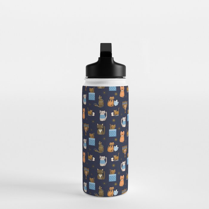 Hanukkah Cats Water Bottle Gallery Image 3