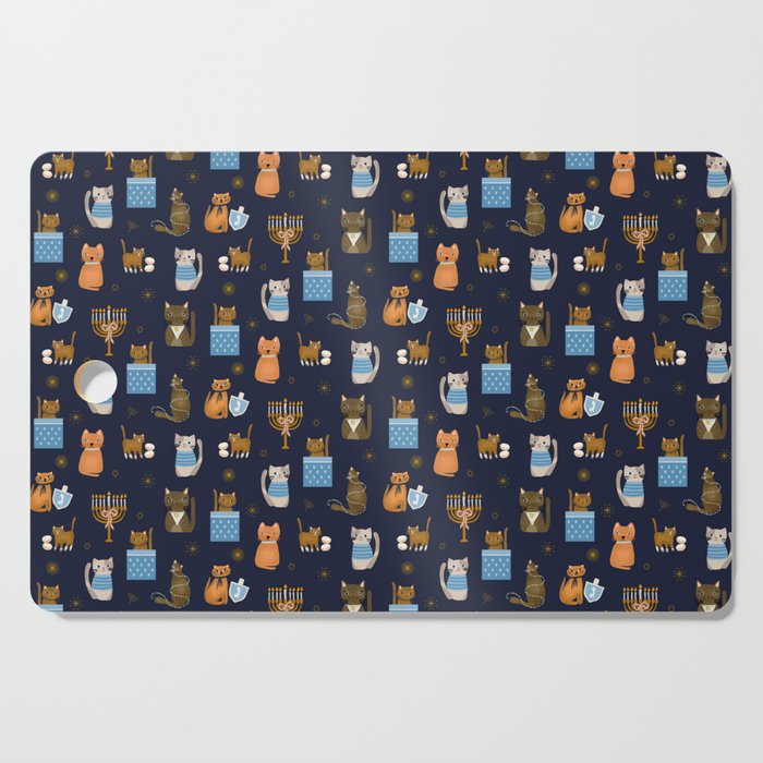 Hanukkah Cats Cutting Board Gallery Image 1