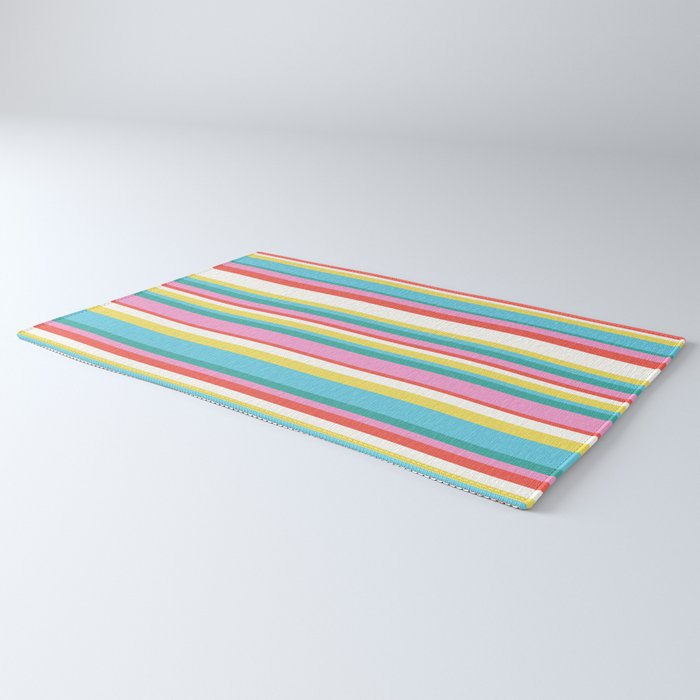 Classic Stripes II - 60s Candy Rainbow Rug Gallery Image 3