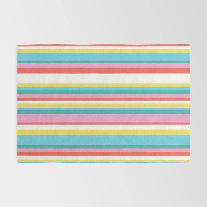 Classic Stripes II - 60s Candy Rainbow Rug Gallery Image 2
