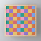 Checkered Multicolor Pattern XIX Colorful Rainbow Mini Art Print Gallery Image 1