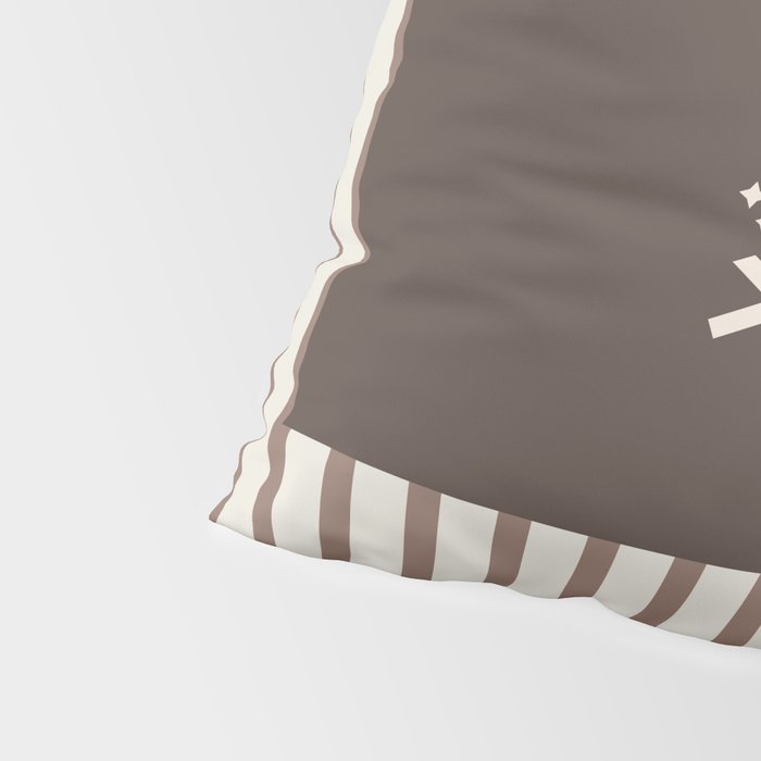 Snowflake Brown Striped Pillow Sham Gallery Image 4