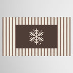 Snowflake Brown Striped Tablecloth Gallery Image 2