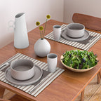 Snowflake Brown Striped Placemat Gallery Image 2