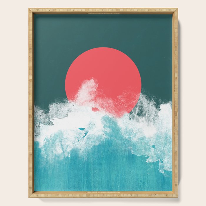 Where sea and sky collide Serving Tray Gallery Image 1