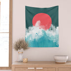 Where sea and sky collide Wall Tapestry Gallery Image 2