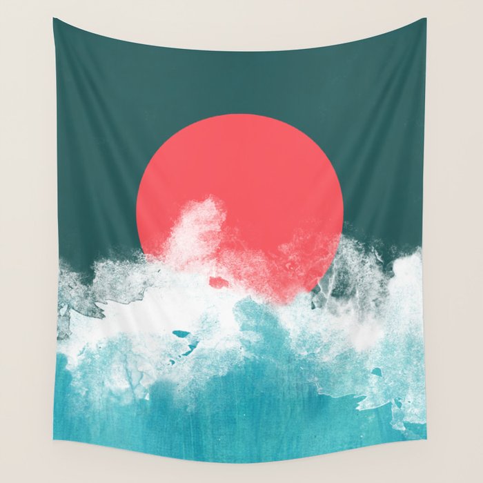 Where sea and sky collide Wall Tapestry Gallery Image 4