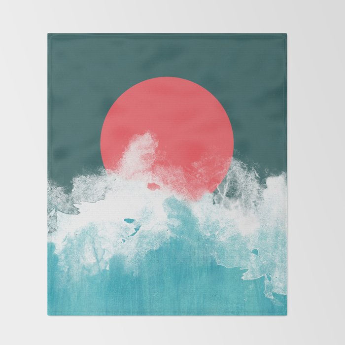 Where sea and sky collide Throw Blanket Gallery Image 2