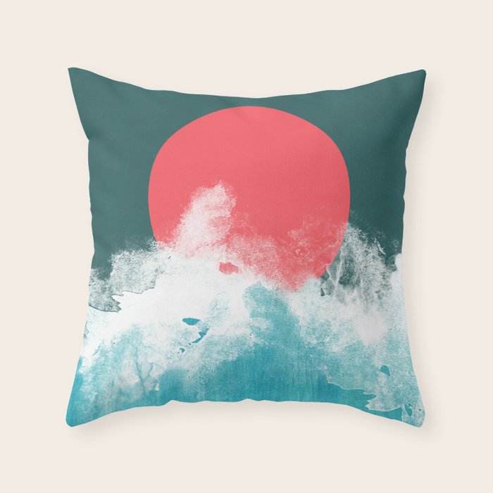 Where sea and sky collide Throw Pillow Gallery Image 1