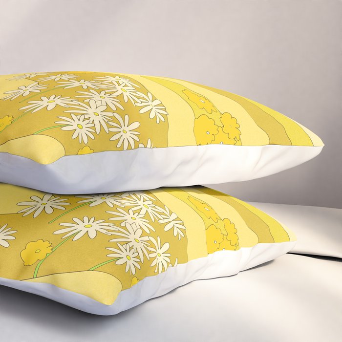 Yellow Garden Pillow Sham Gallery Image 3