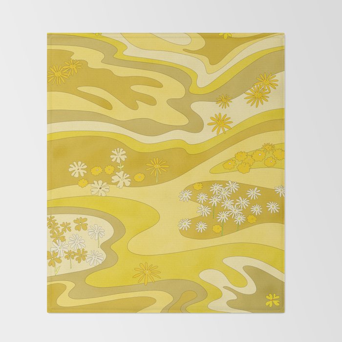 Yellow Garden Throw Blanket Gallery Image 2