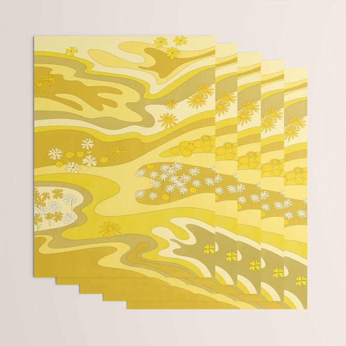 Yellow Garden Wrapping Paper Gallery Image 3