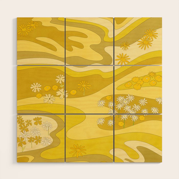 Yellow Garden Wood Wall Art Gallery Image 1