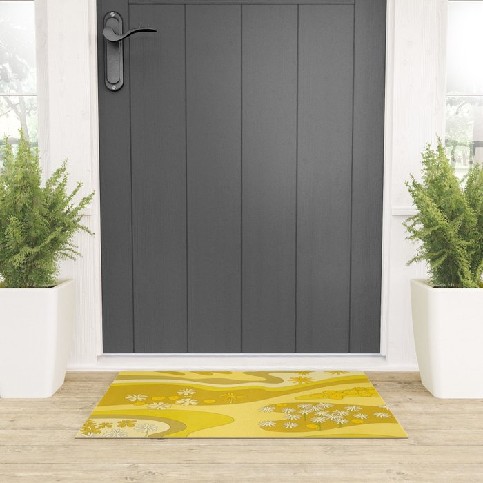 Yellow Garden Welcome Mat Gallery Image 3