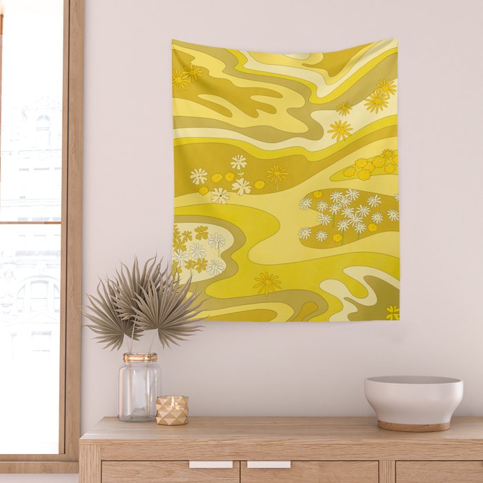 Yellow Garden Wall Tapestry Gallery Image 2