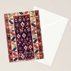 Genje Central Caucasus Rug Print Stationery Card Gallery Image 2