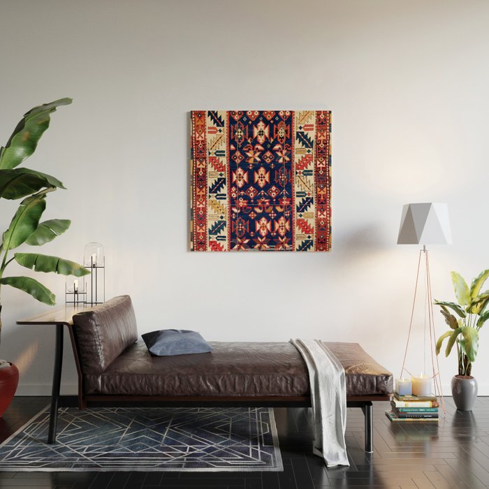 Genje Central Caucasus Rug Print Wood Wall Art Gallery Image 2