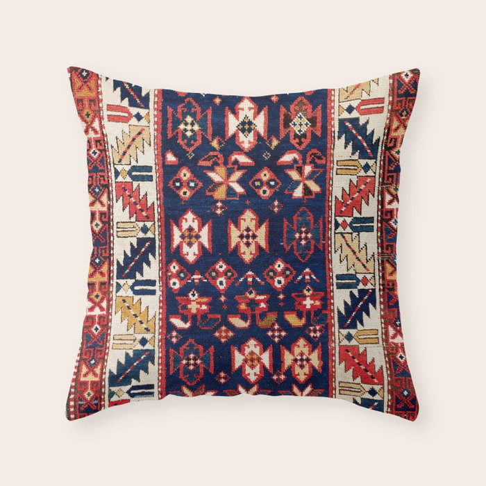 Genje Central Caucasus Rug Print Throw Pillow Gallery Image 6